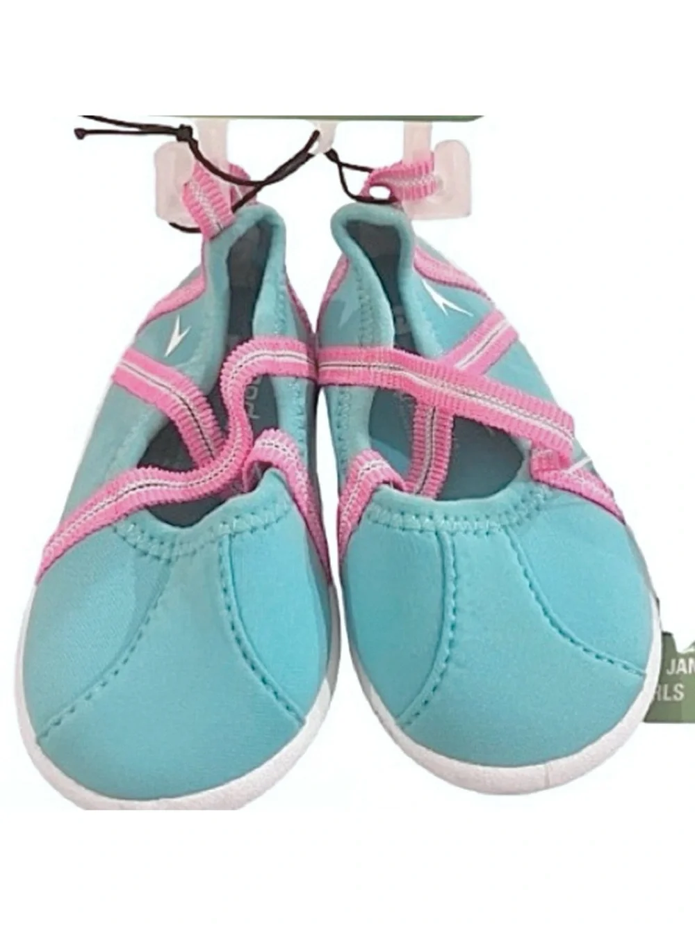 🆕- Speedo Toddler Girls' Water Shoes - Turquoise/Pink Size: Large 9/10